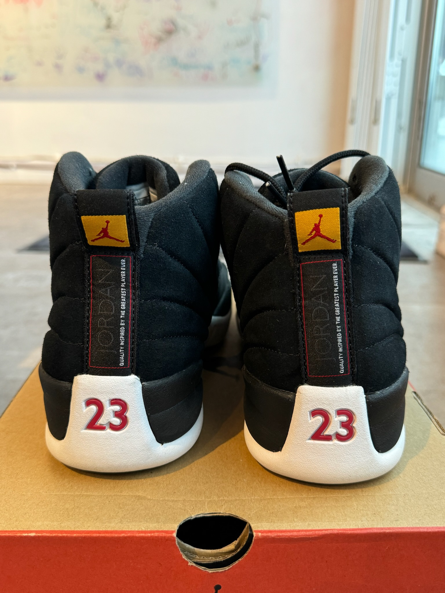 Jordan 12 Retro Reverse Taxi (Preowned Size 9.5)