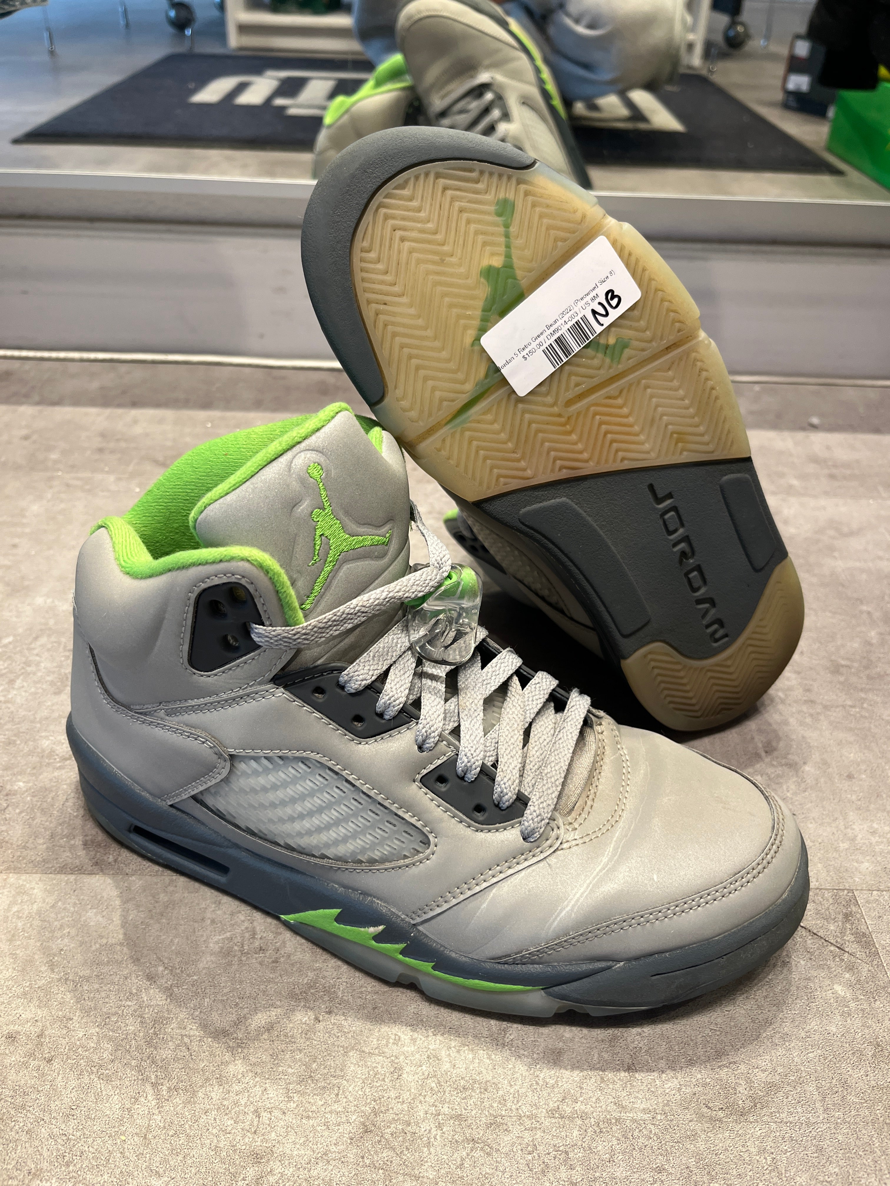 Jordan 5 Retro Green Bean (2022) (Preowned Size 8)