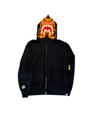 Bape Tiger Shark Full-Zip Hoodie Black (Preowned)