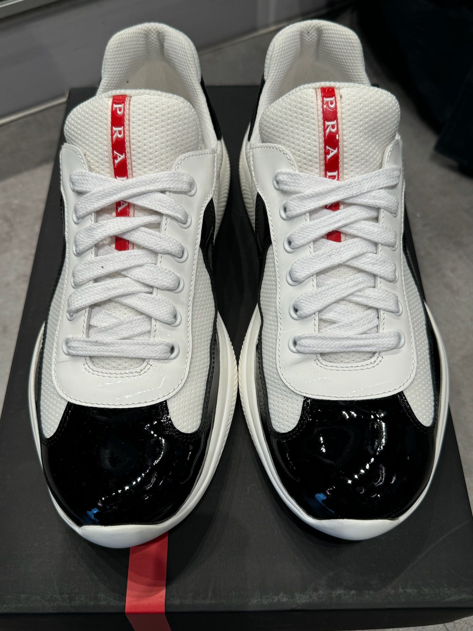 Prada America's Cup Black White, lightly pre-owned, US Men's 8 – photo 3 of 7