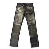 Prada Leather Paneled Denim Jeans - Lightly Pre-Owned Size 33