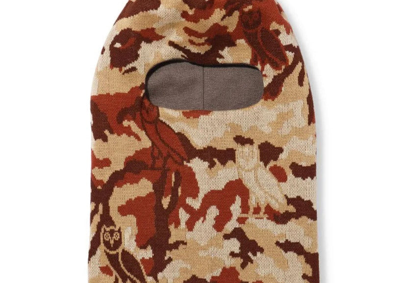 Bape X Ovo Woodland Camo Shark Reversible Balaclava Grey