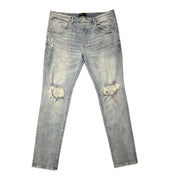 PURPLE BRAND P002 Light Indigo Blowout Jeans, pre-owned, size 40 – photo 1 of 2