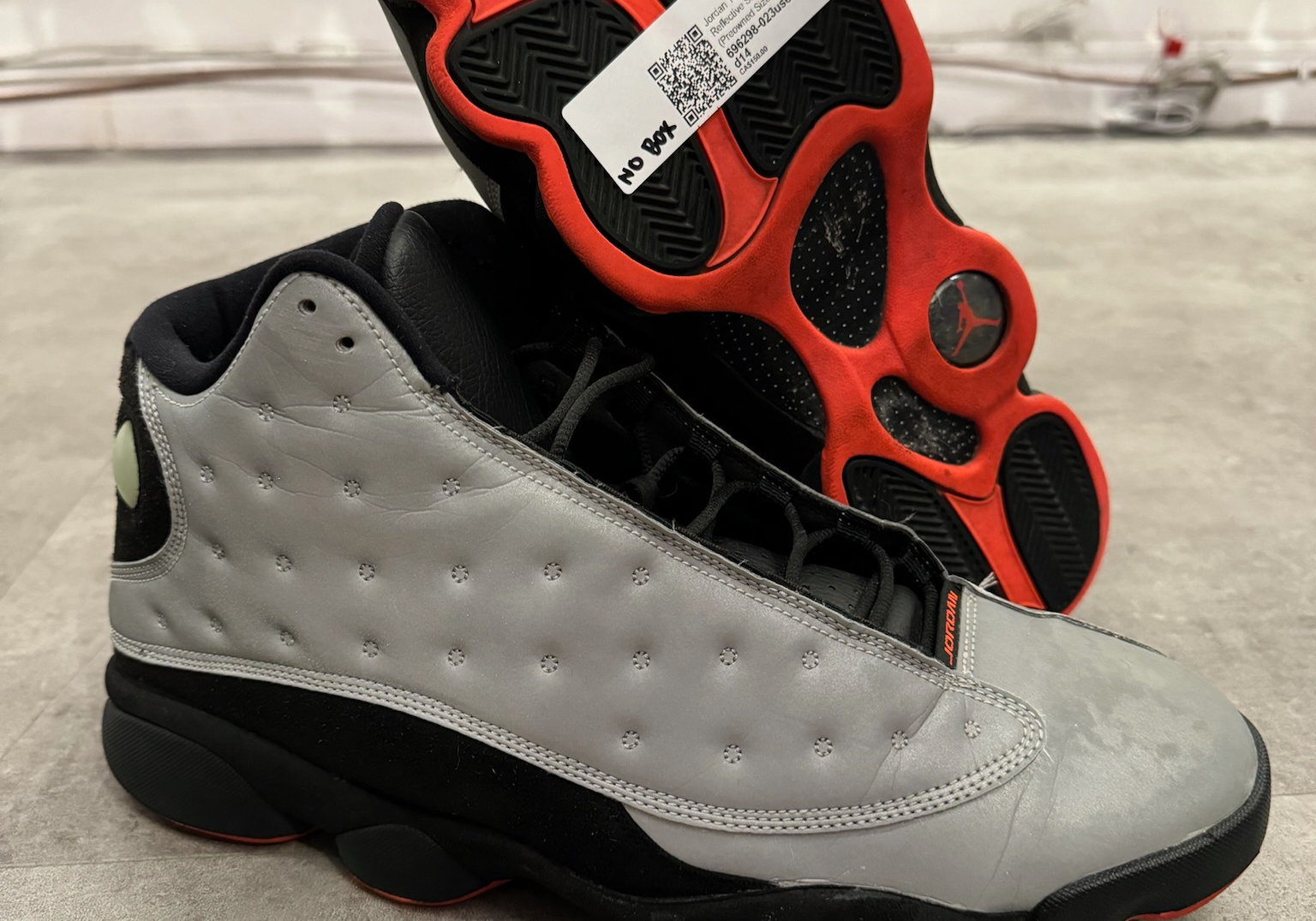 Jordan 13 Retro 3M Reflective Silver (Preowned Size 14)