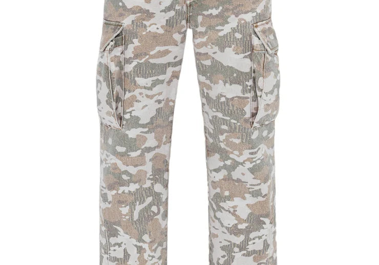 Amiri M65 Denim Flared Camo Cargo Pants