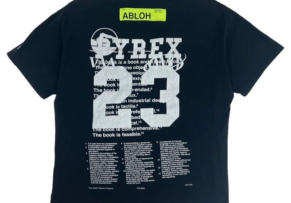 Pyrex X Champion Figures of Speech Virgil Abloh T-shirt Black (Preowned)