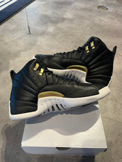 Jordan 12 Retro Black Metallic Gold White (W) (Preowned Size 9.5M)