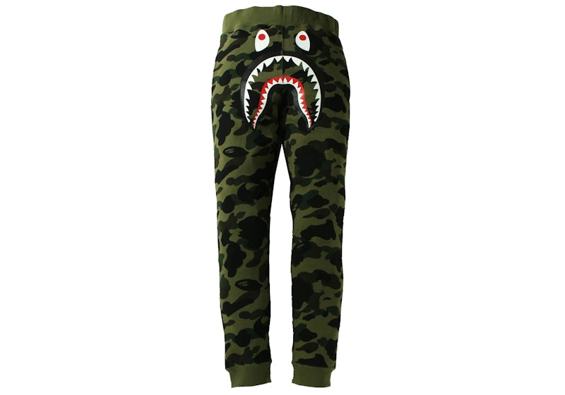 BAPE 1st Camo Shark Slim Fit Sweat Pants Green