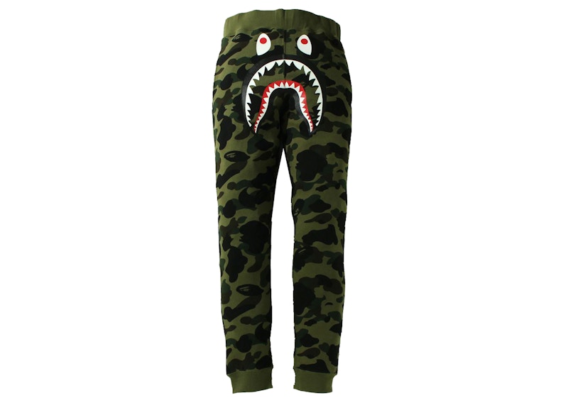 BAPE 1st Camo Shark Slim Fit Sweat Pants Green