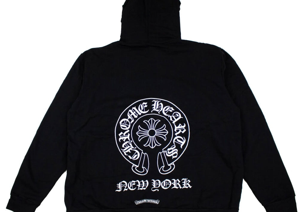 Chrome Hearts New York Exclusive Horseshoe Pullover Hoodie Black