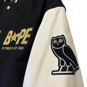 Bape x OVO Varsity Jacket Black (Lightly Preowned)