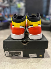 Jordan 1 Mid Black Amarillo Team Orange (GS) (Preowned)