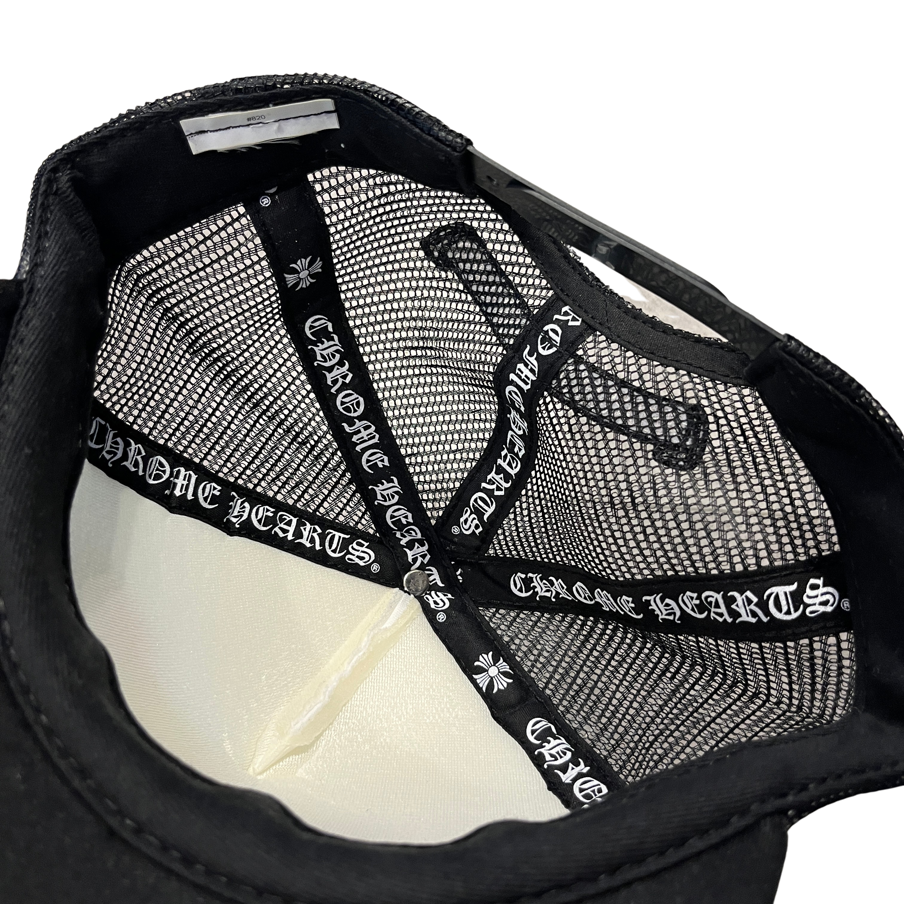 Chrome Hearts Multi Color Crosses Trucker Hat Black/White (Preowned)