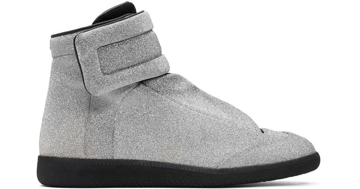 Maison Margiela Silver Glitter Future High Tops (Preowned Size 42)