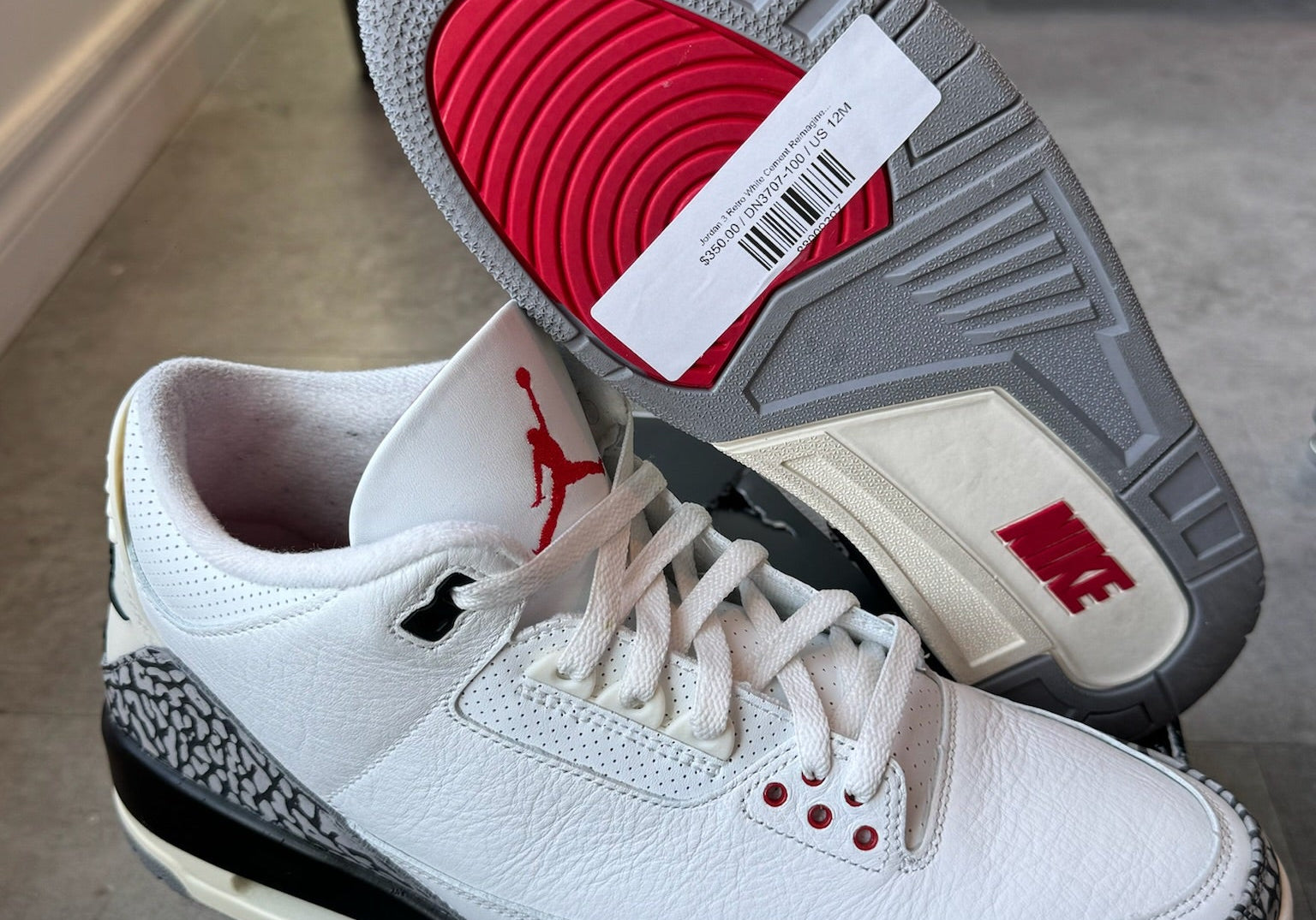 Jordan 3 Retro White Cement Reimagined (Preowned Size 12)