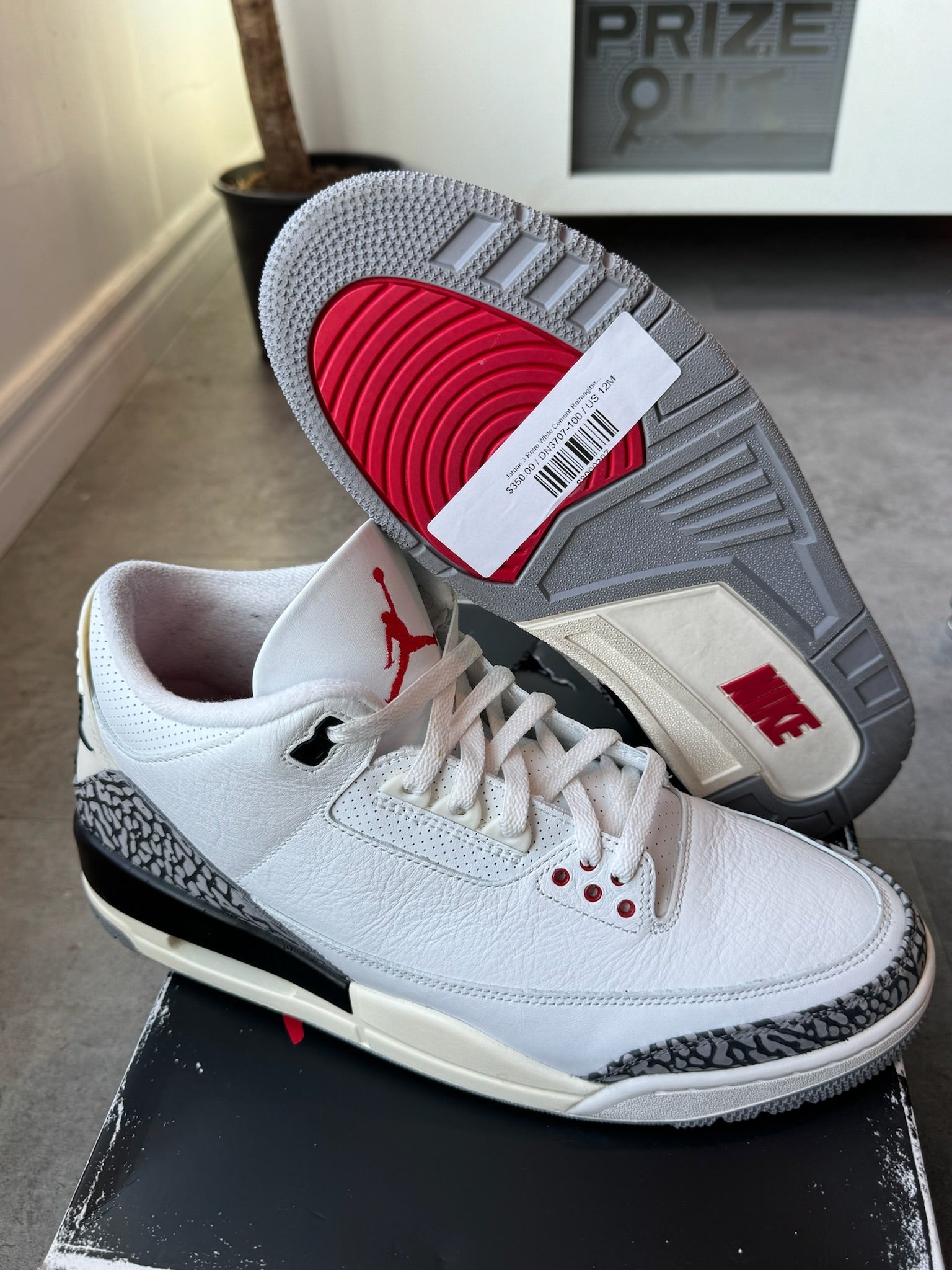 Jordan 3 Retro White Cement Reimagined (Preowned Size 12)