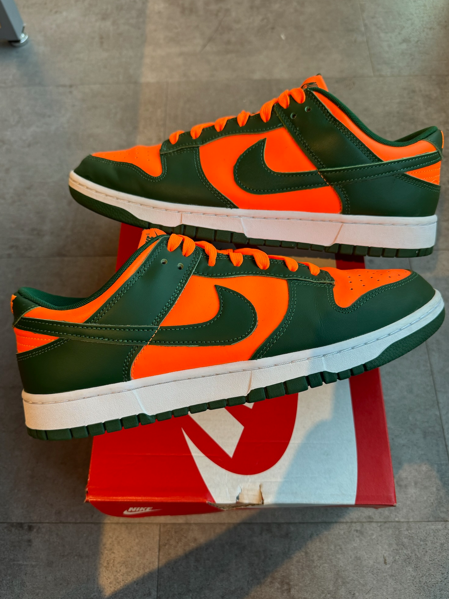 Nike Dunk Low Miami Hurricanes (Preowned Size 12)