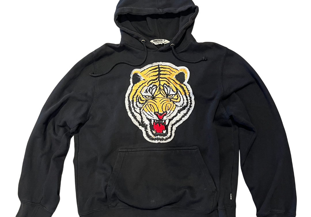 Undefeated Front Tiger Patch Black Hoodie (Preowned)