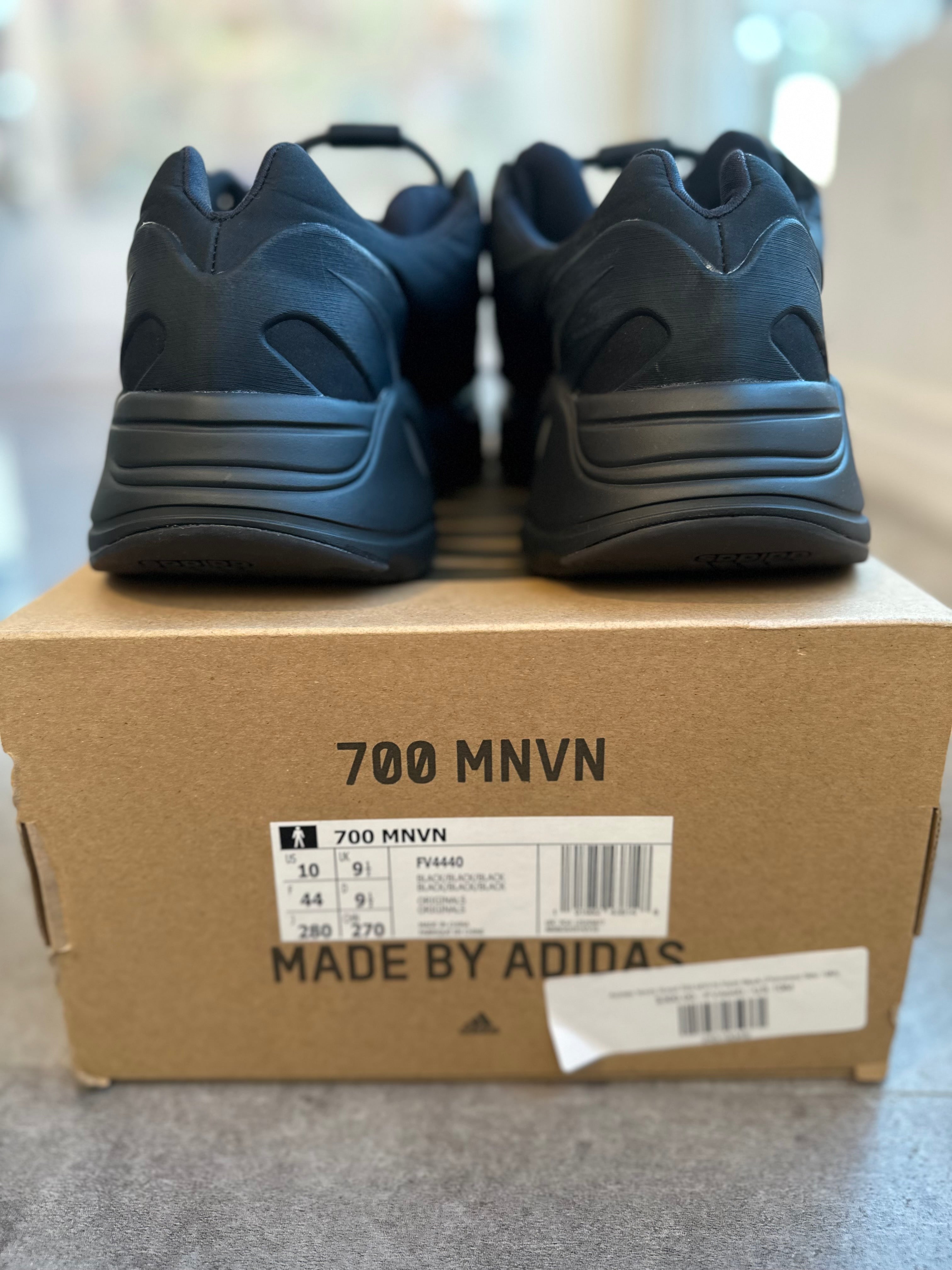 Adidas Yeezy Boost 700 MNVN Triple Black (Preowned Size 10M)