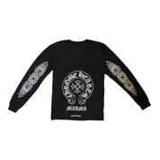 Chrome Hearts Miami Exclusive Floral Horseshoe L/S T-Shirt Black