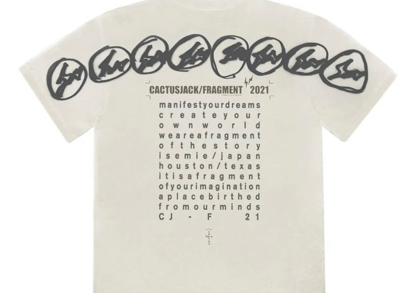 Travis Scott Cactus Jack For Fragment Manifest T-Shirt White