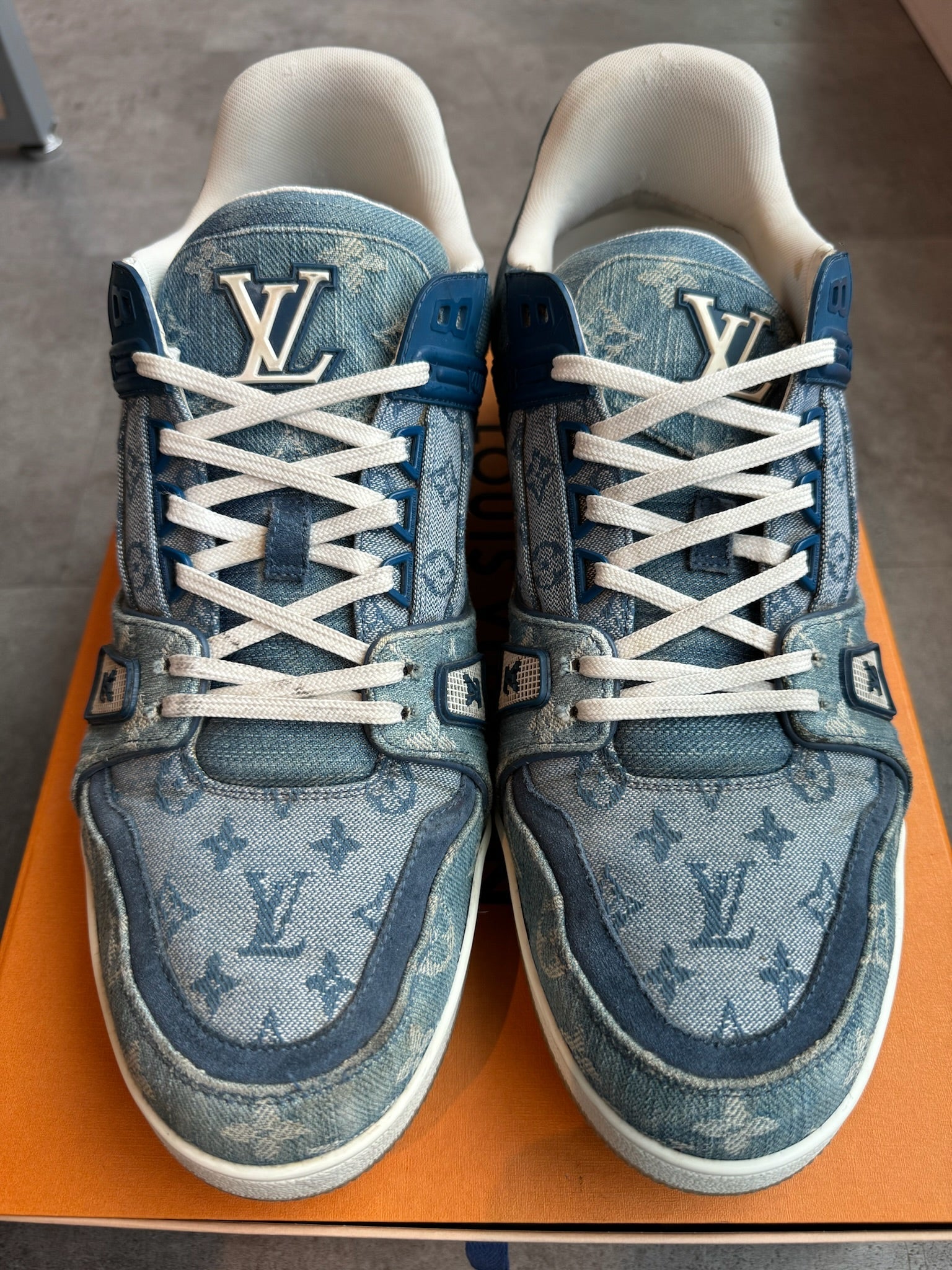 Louis Vuitton Monogrammed Blue Denim LV 408 Trainer SS20 (Preowned)