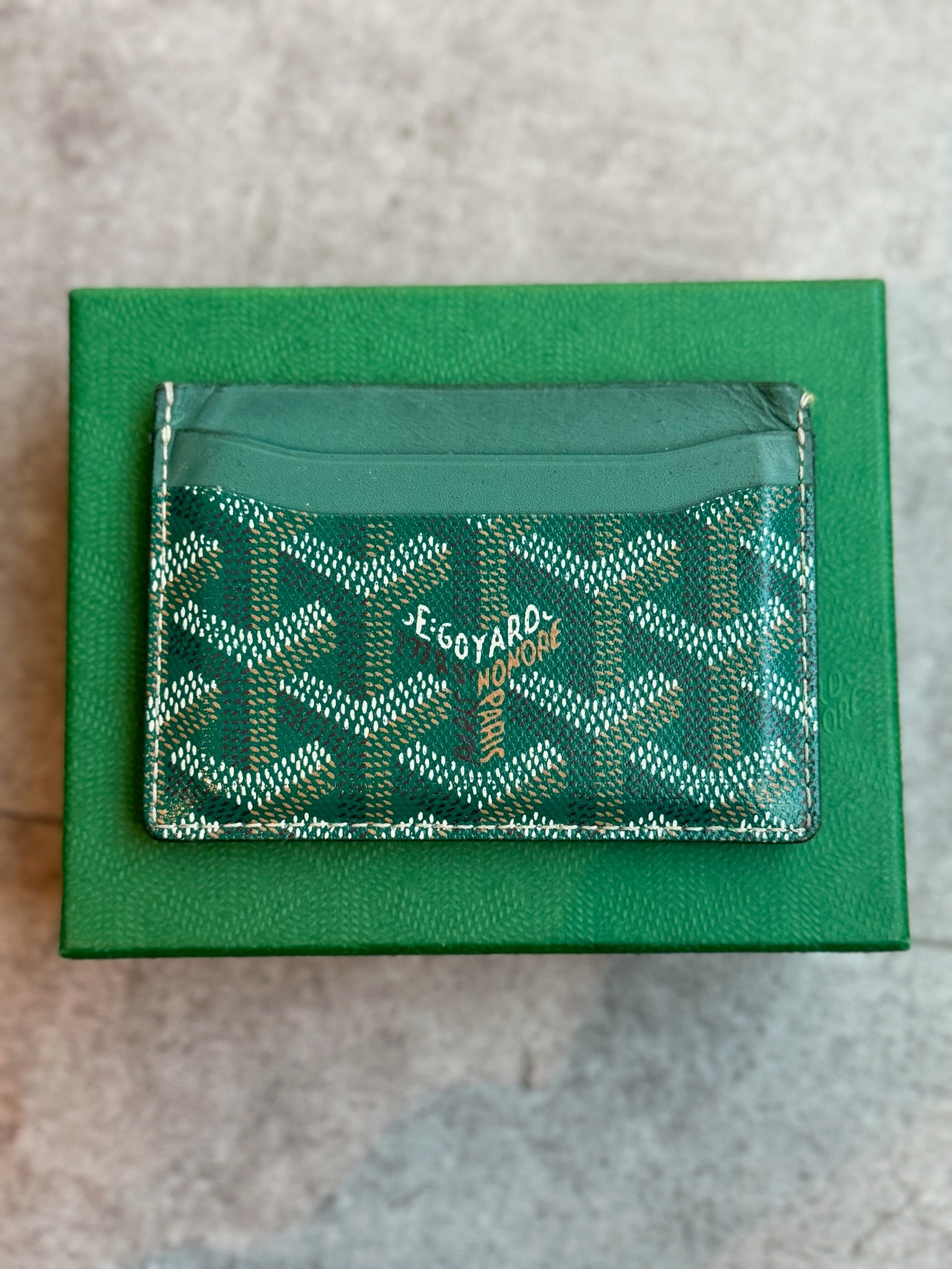 Goyard Saint Sulpice Card Holder Green (Preowned)