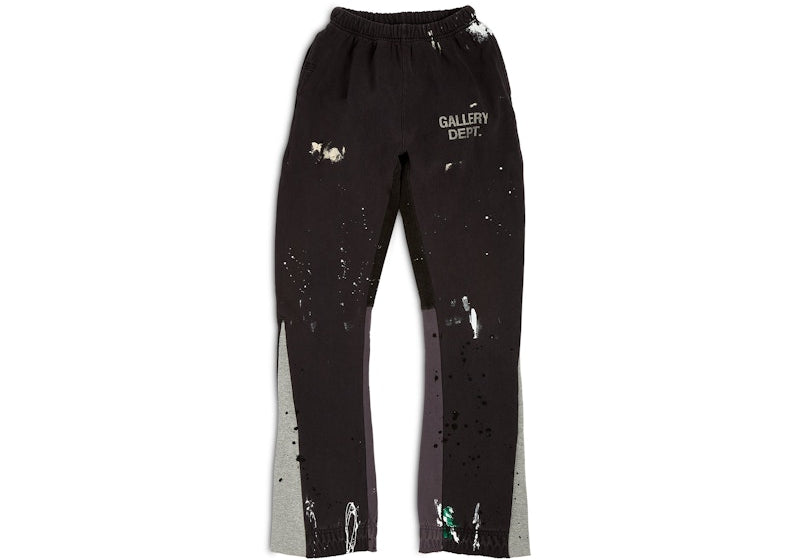 Gallery Dept. Painted Flare Sweat Pants Washed Black