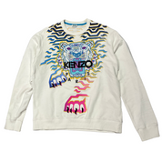 Kenzo Geo Tiger Crewneck White (Preowned)