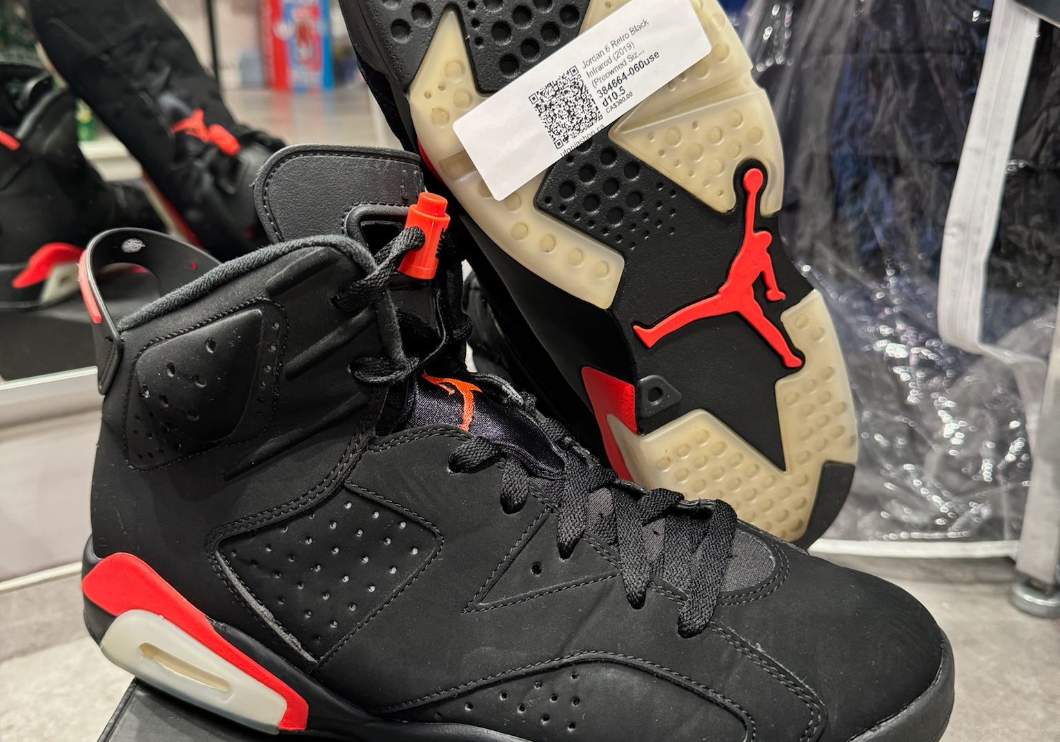 Jordan 6 Retro Black Infrared (2019) (Preowned Size 10.5)