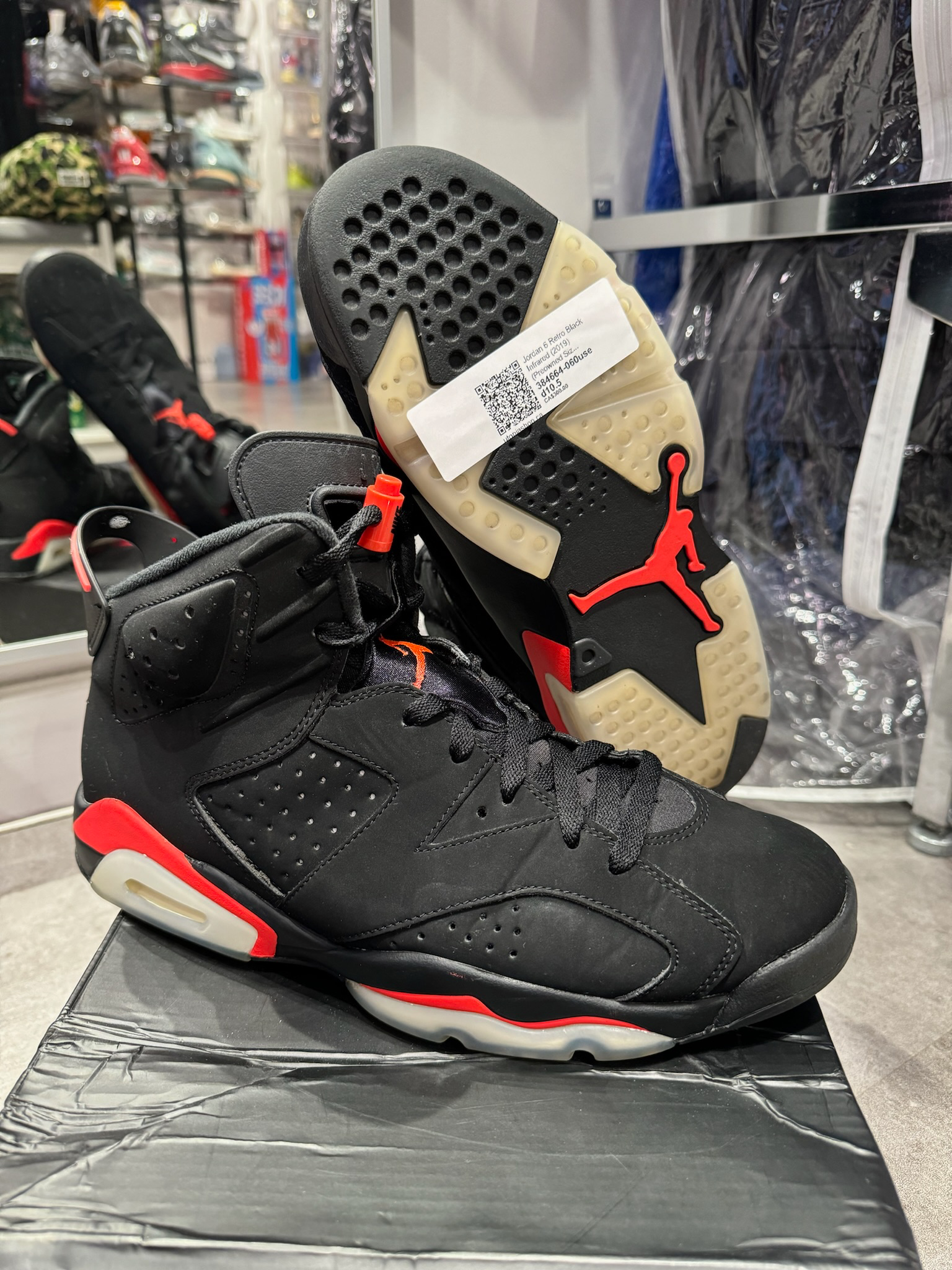 Jordan 6 Retro Black Infrared (2019) (Preowned Size 10.5)