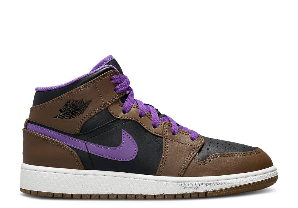 Jordan 1 Mid Palomino Purple Mocha (GS)