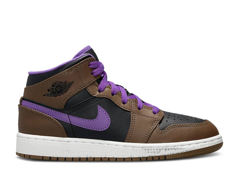 Jordan 1 Mid Palomino Purple Mocha (GS)