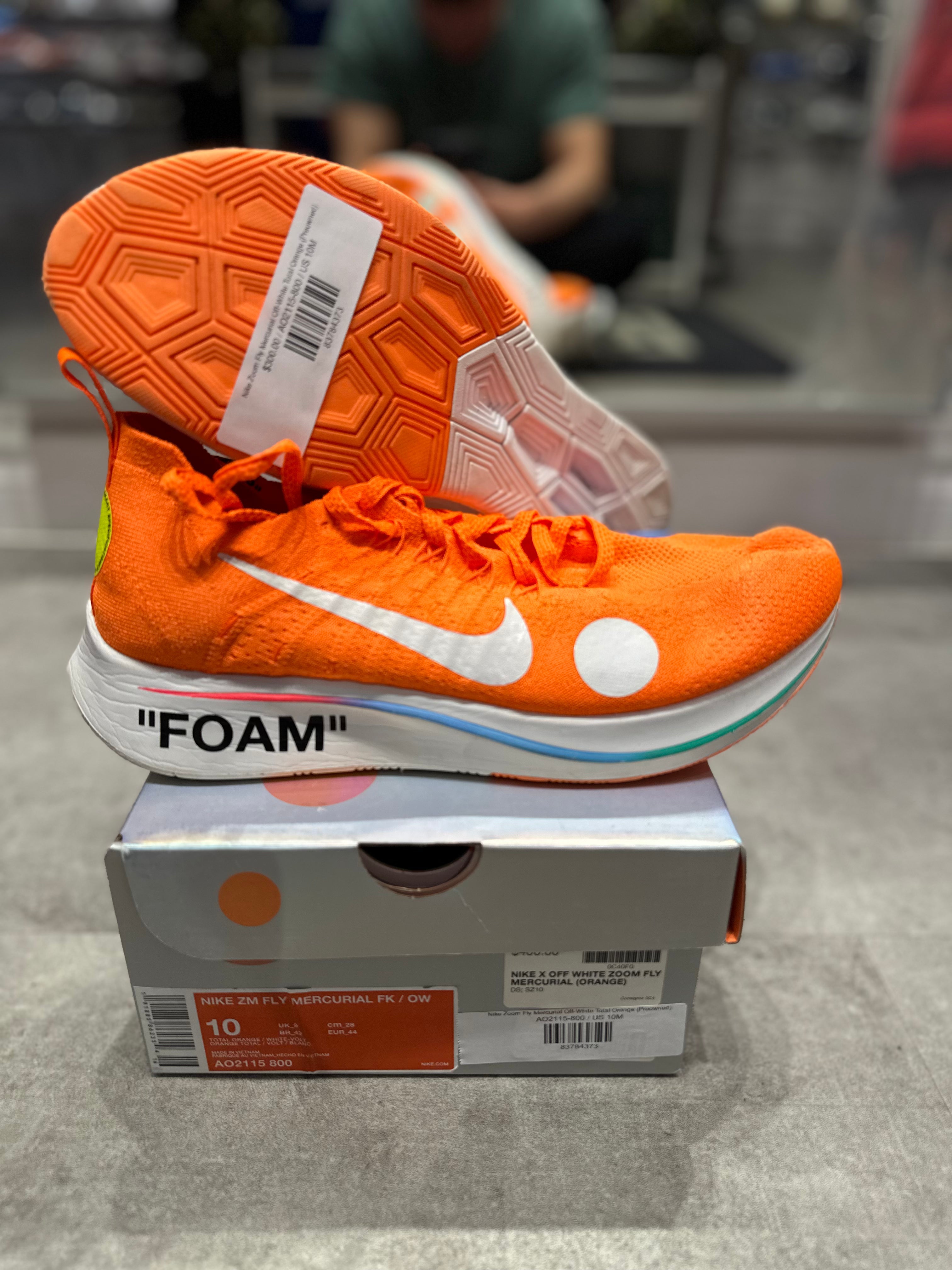 Nike Zoom Fly Mercurial Off-White Total Orange (Preowned)