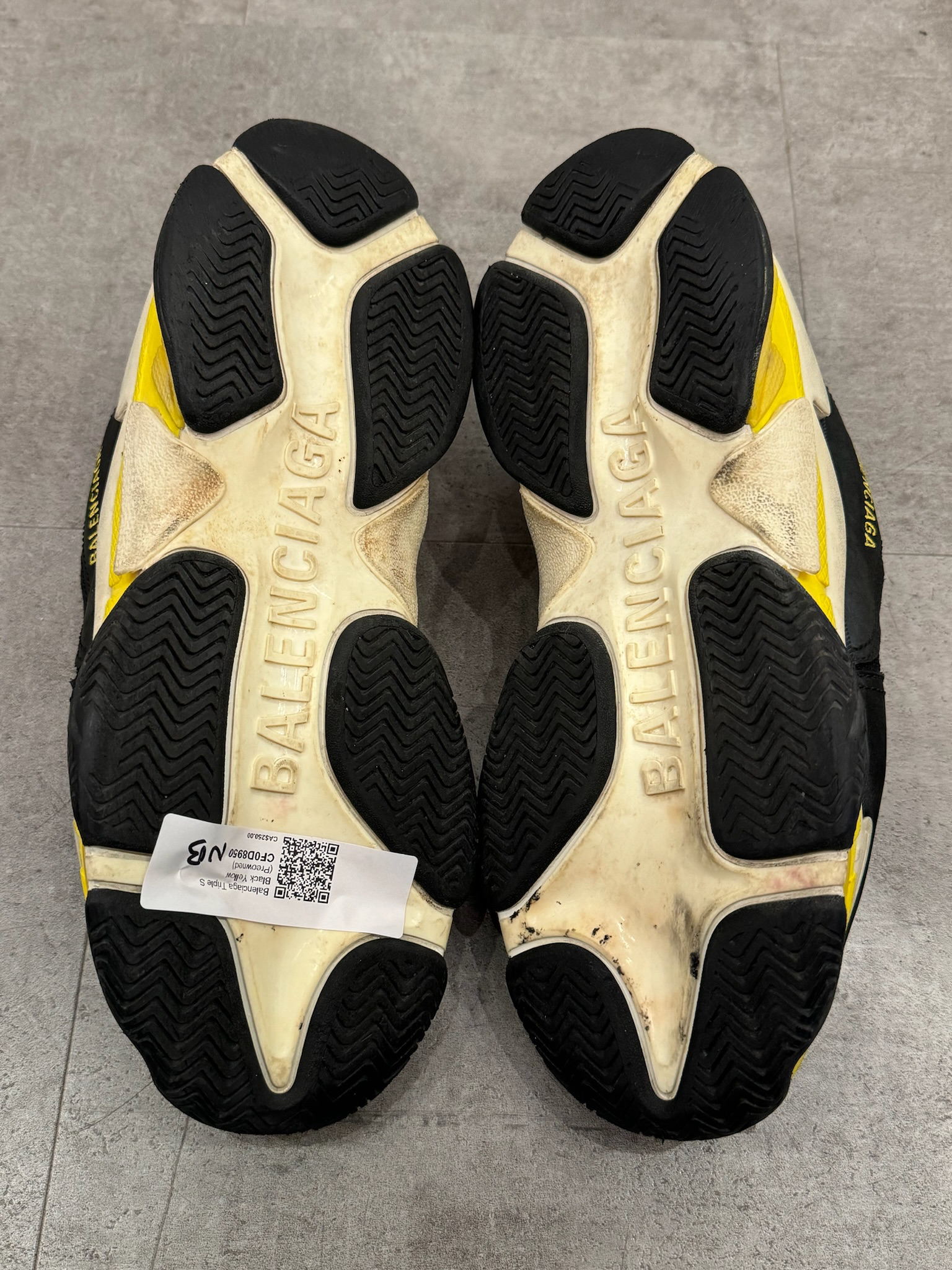 Balenciaga Triple S Black Yellow (Preowned)