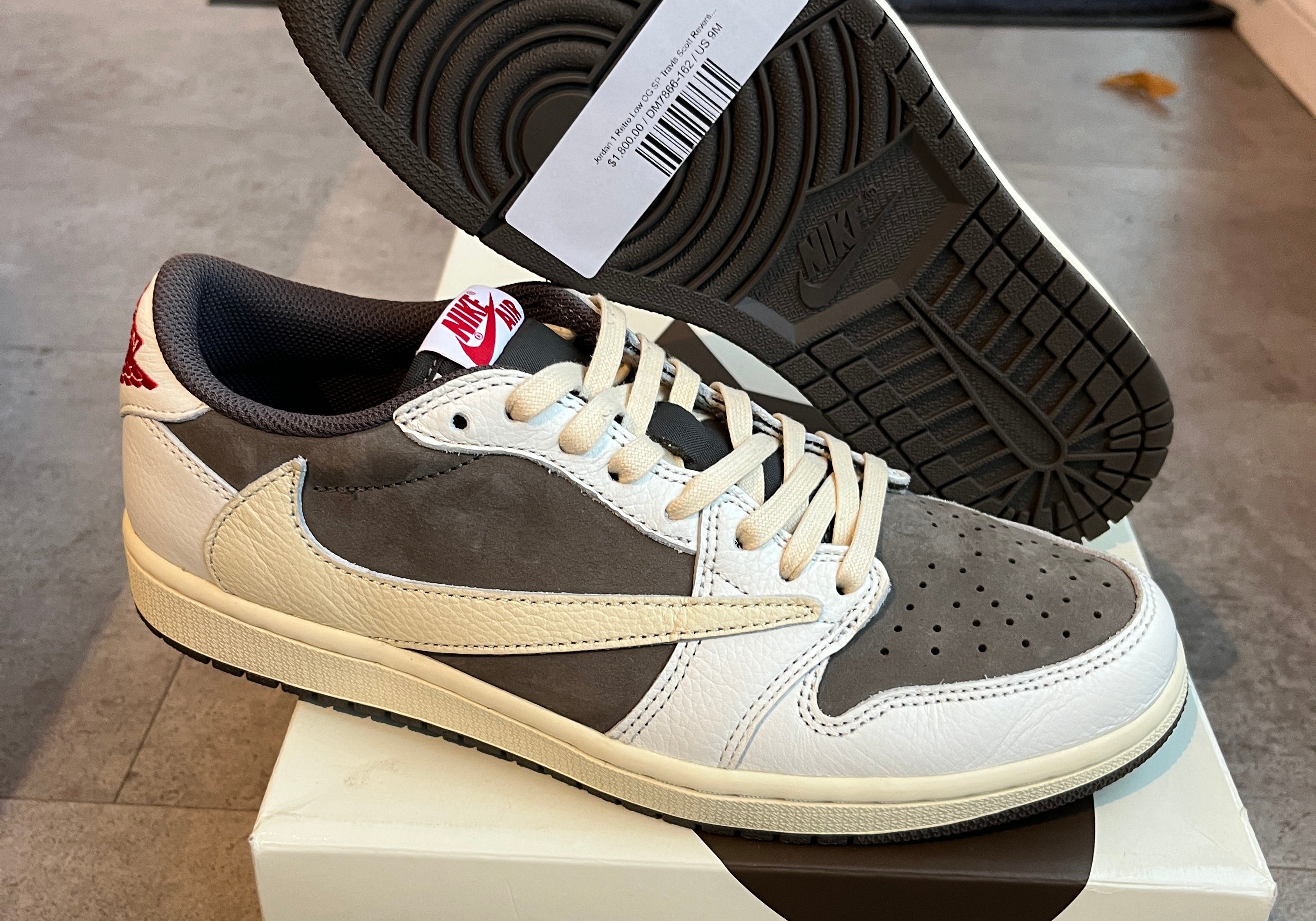 Jordan 1 Retro Low OG SP Travis Scott Reverse Mocha (Lightly Worn Size 9)