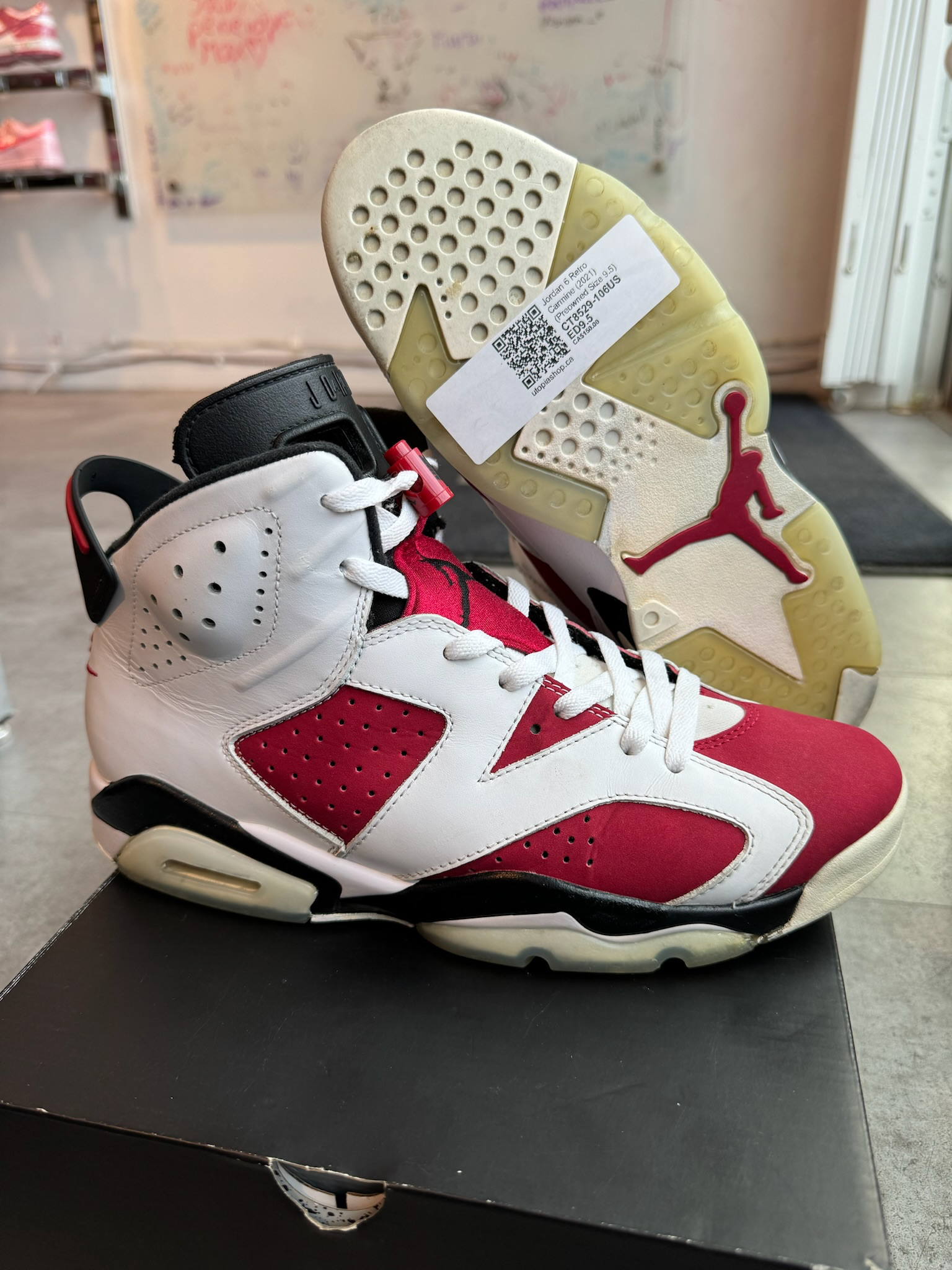 Jordan 6 Retro Carmine (2021) (Preowned Size 9.5)