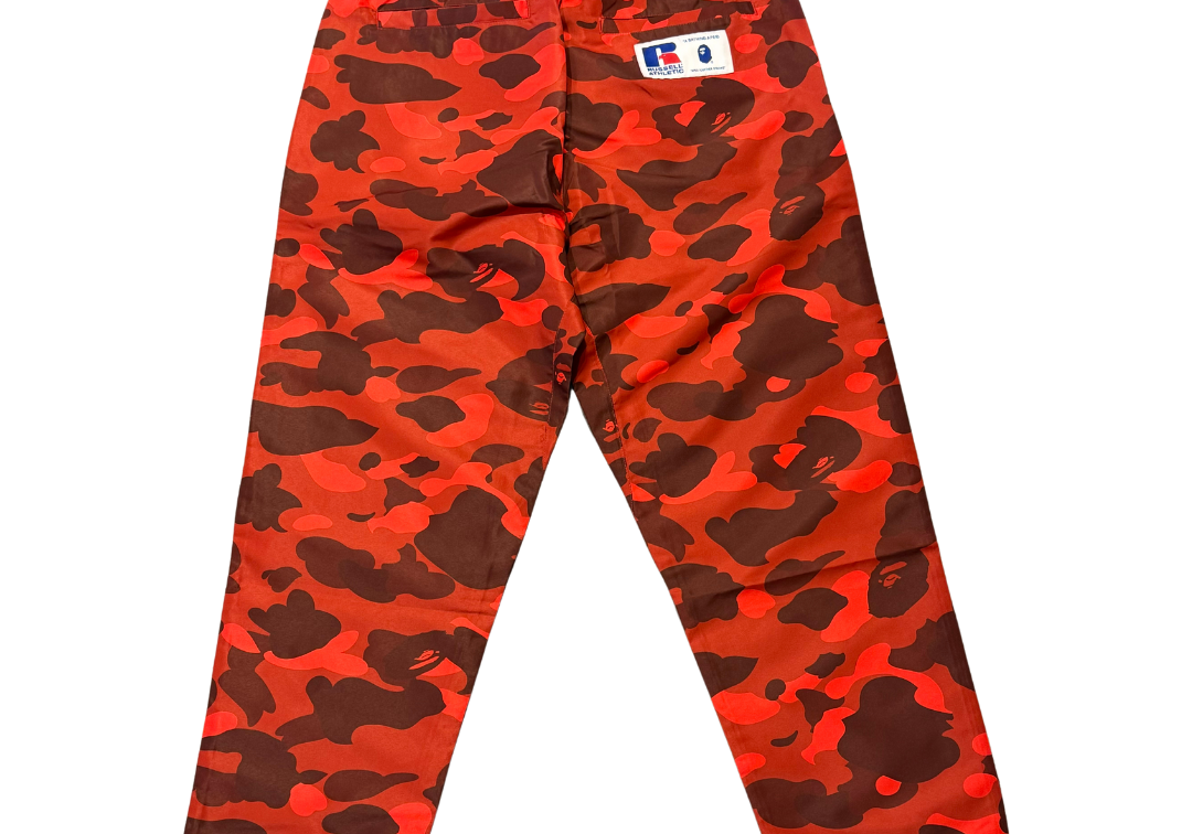 Bape A Bathing Ape X Russell Athletic Color Camo Track Pants