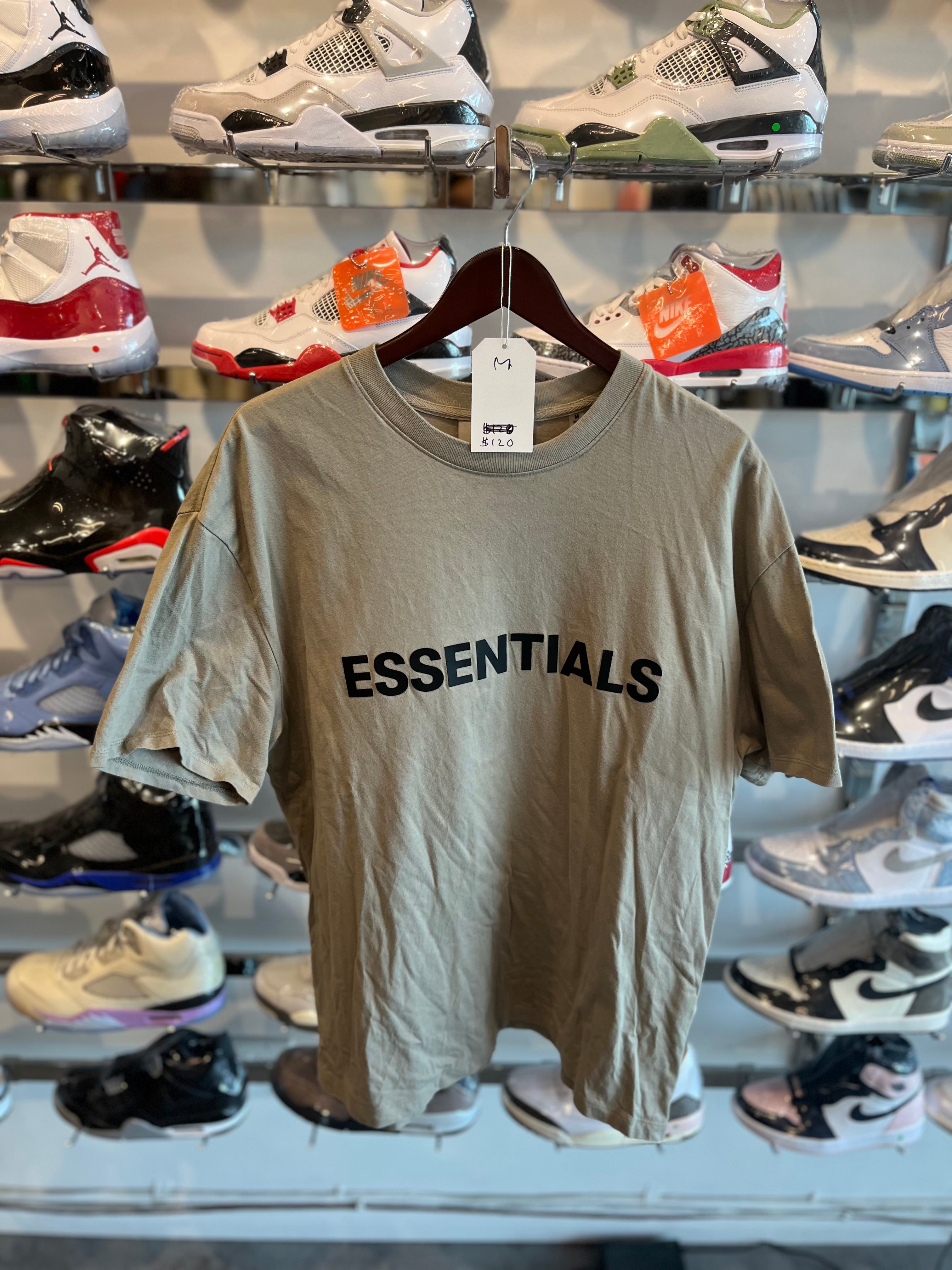 Fear of God Essentials T-Shirt (FW20) Moss (Preowned)