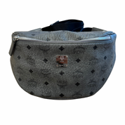 MCM Medium Visetos Stark Belt Bag Grey (Preowned)