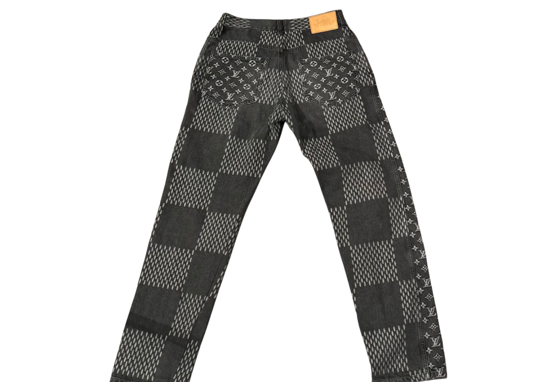 Louis Vuitton x Nigo Giant Damier Waves MNGM Denim Pants Noir (Very Lightly Used Size 30)