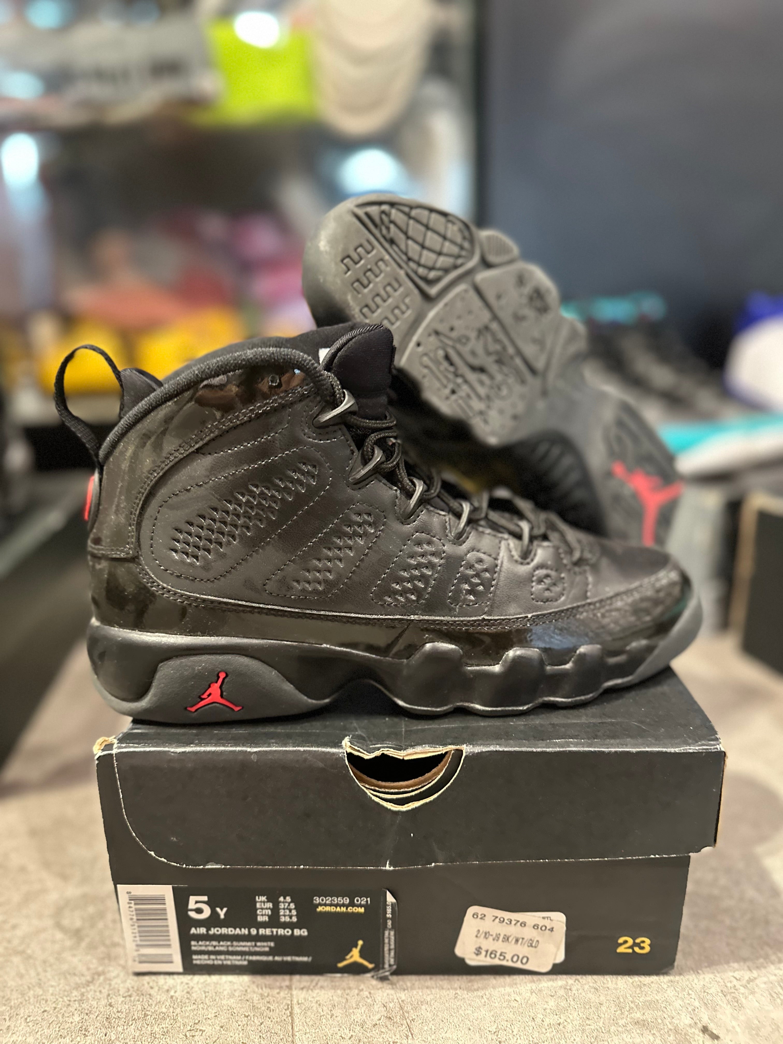 Jordan 9 Retro Bred Patent (GS) (Preowned)