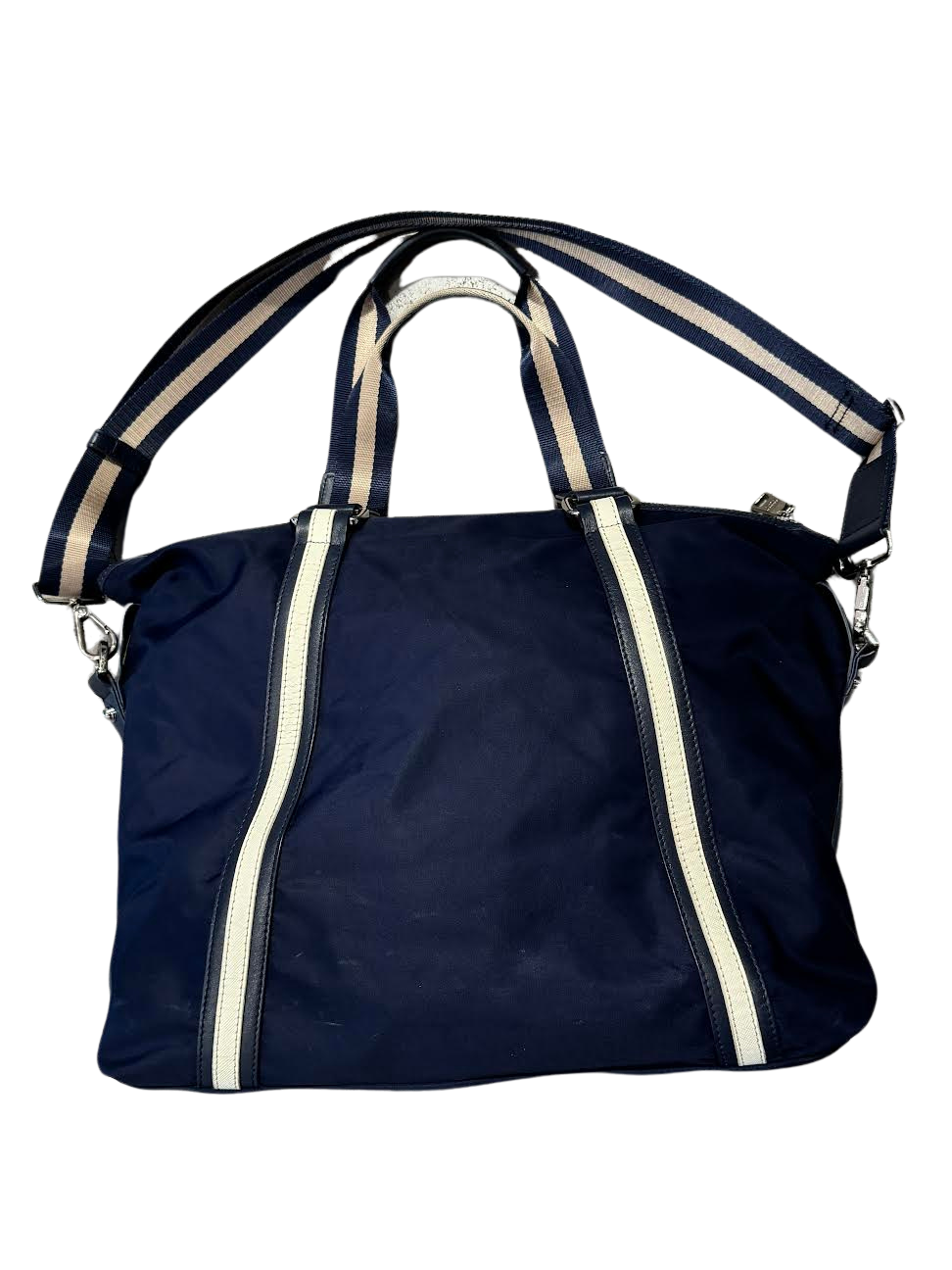 Prada 2-Way Nylon Tote Bag Navy