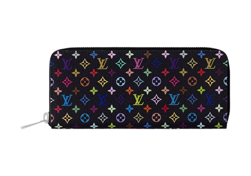 Louis Vuitton x Takashi Murakami Clemence Wallet Black Multicolored