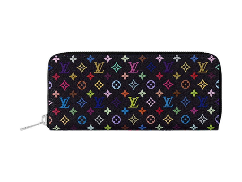 Louis Vuitton x Takashi Murakami Clemence Wallet Black Multicolored