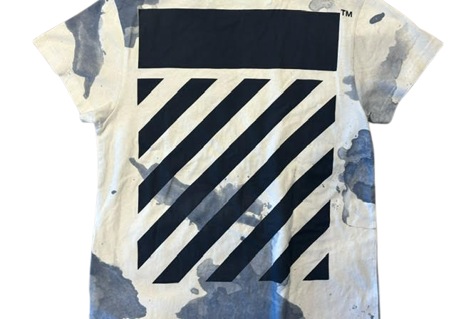 Off-White Blue Watercolor T-Shirt White (Preowned)