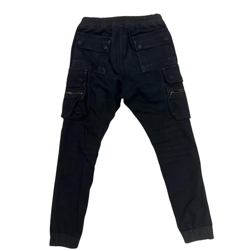 Rick Owens FW16 Mastodon Drawstring Cargo Pants Black, pre-owned, size S – photo 2 of 2