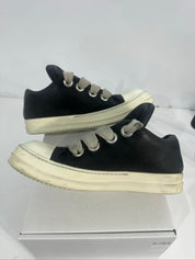 Rick Owens Jumbo Lace Leather Ramones Low Top Sneaker, pre-owned, US Men's 10 – photo 4 of 7