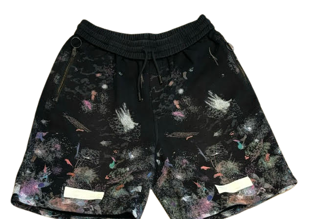 Off-White Seeing Things Galaxy Diagonal Shorts Black (Preowned)