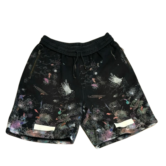 Off-White Seeing Things Galaxy Diagonal Shorts Black (Preowned)